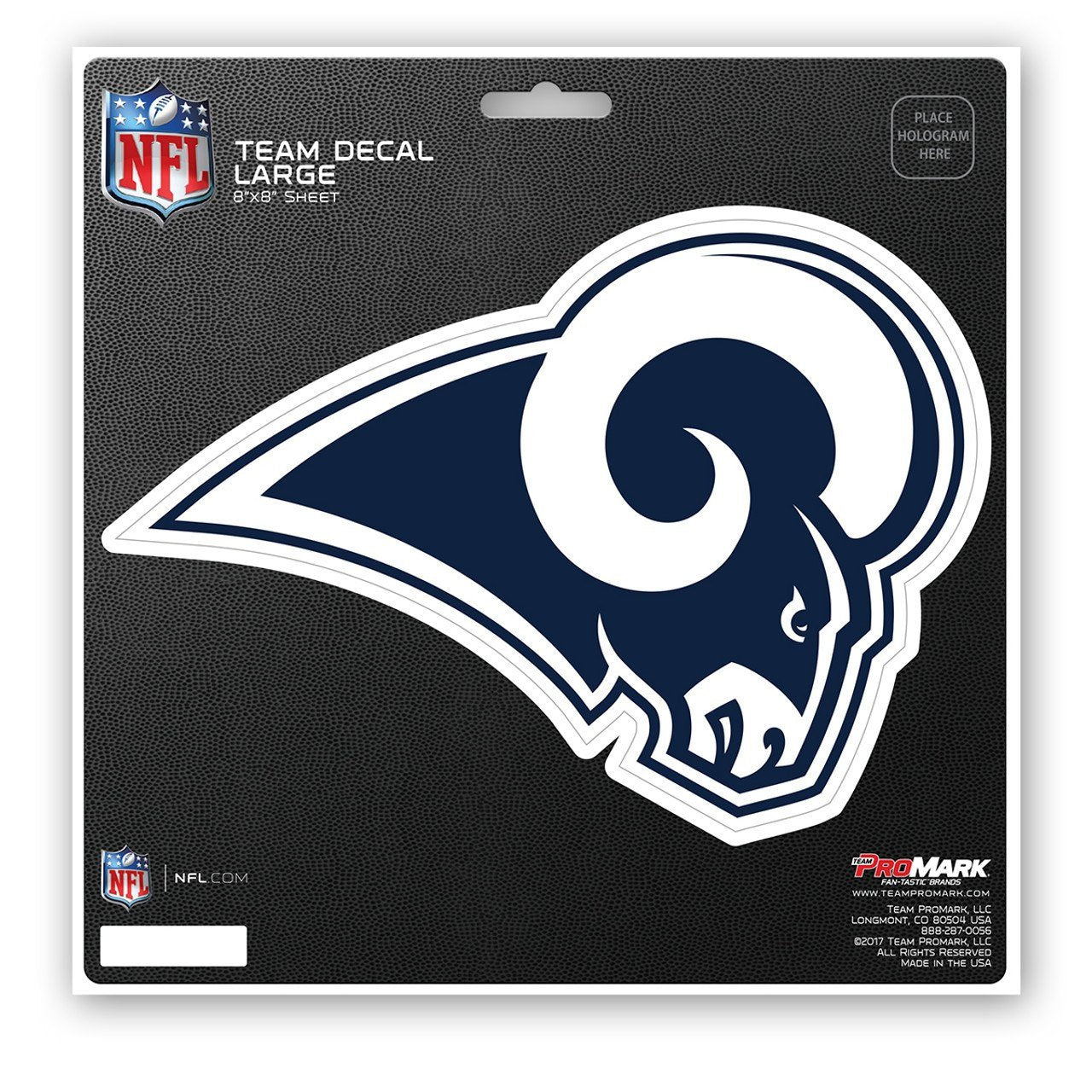 Los Angeles Rams 8 Inch Logo Decal Sticker with Bonus Decal Flat Vinyl Auto Home Football