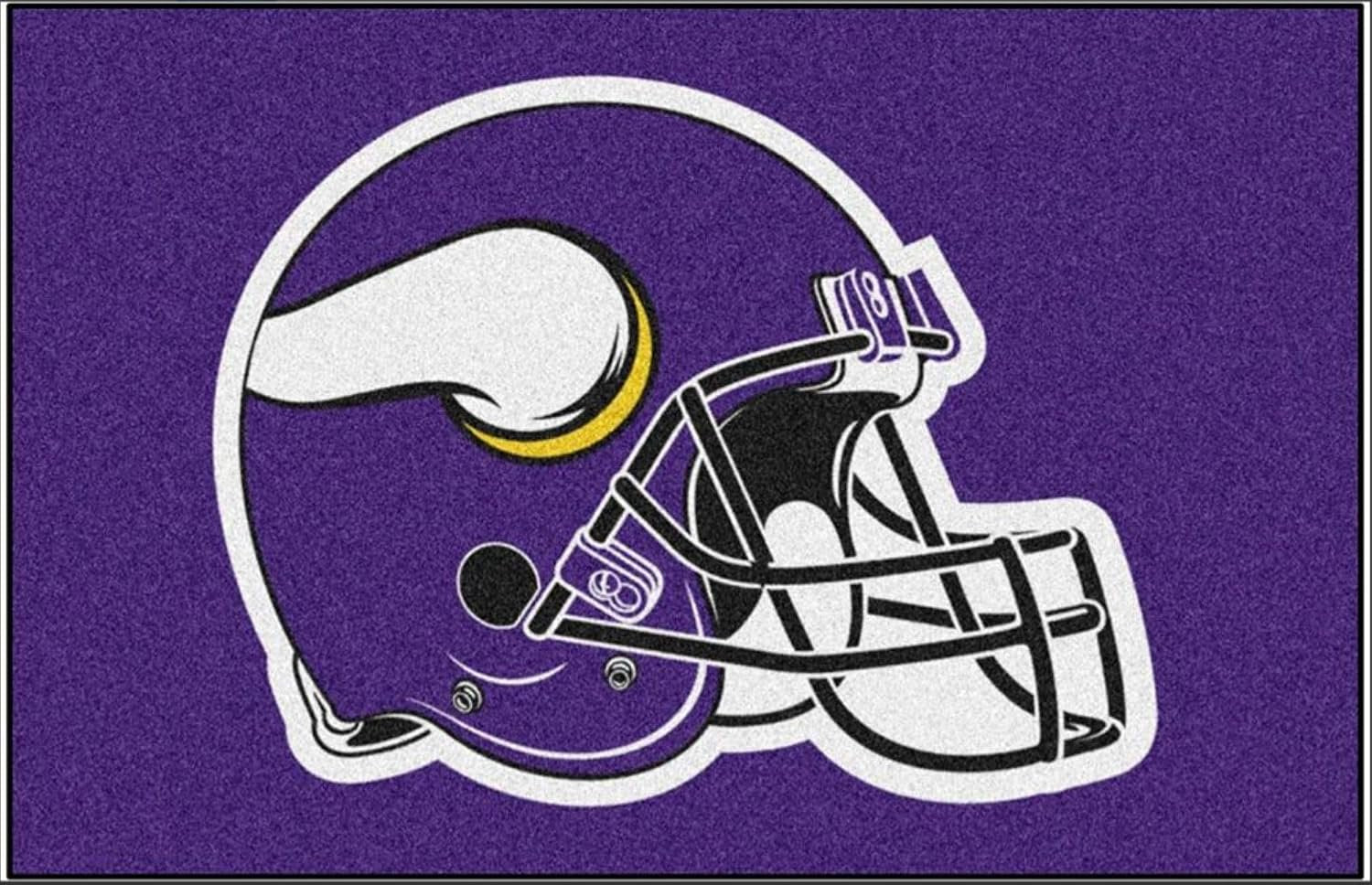 Minnesota Vikings Floor Mat Area Rug, 20x30 Inch, Nylon, Anti-Skid Backing, Officially Licensed