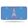 Tennessee Titans Premium Metal Auto Tag License Plate, Houston Oilers Logo, 6x12 Inch, Pre-Drilled Holes, Officially Licensed