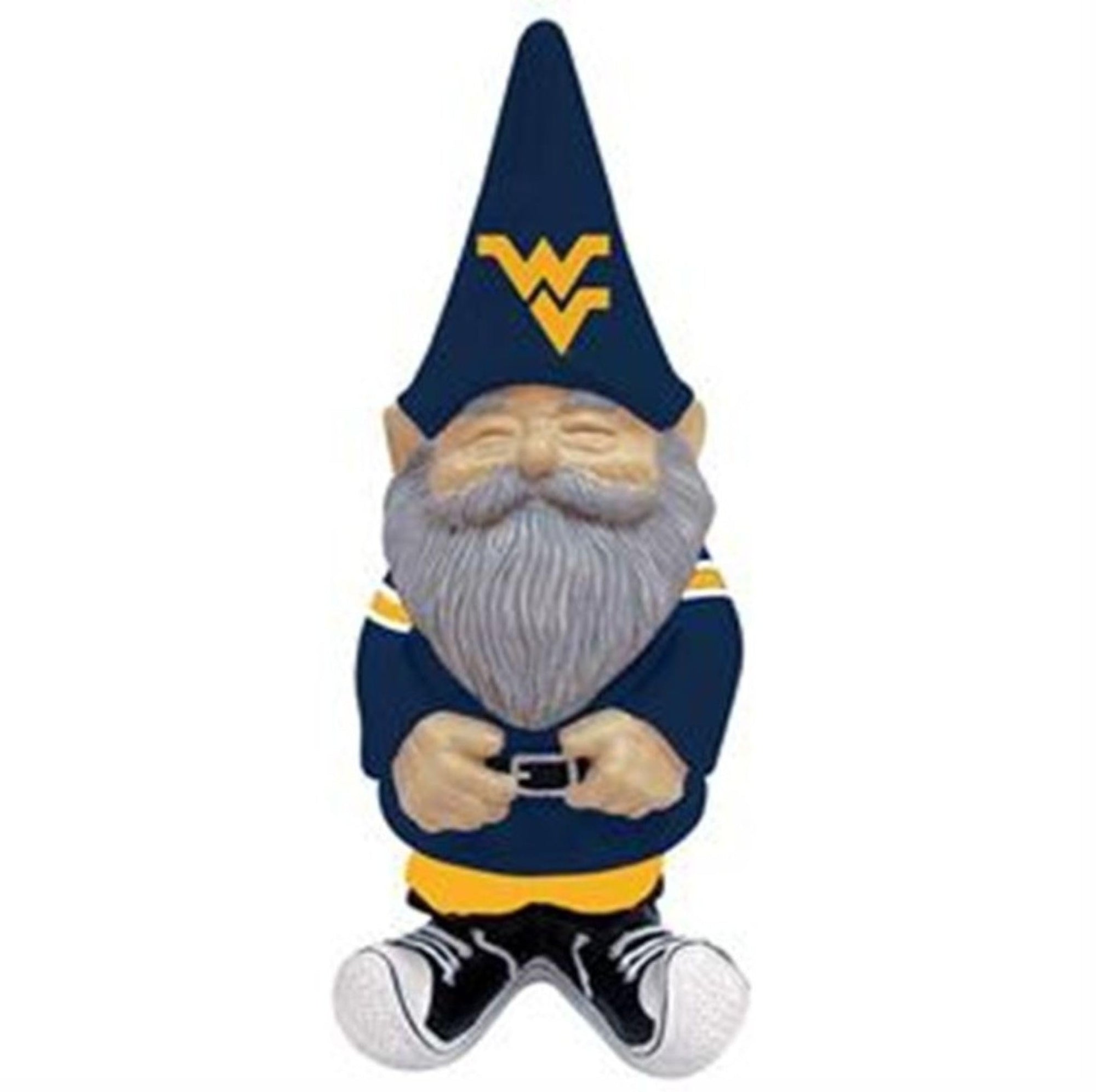 West Virginia University Mountaineers Garden Gnome, 11 Inch Hand Painted Resin Statue, Indoor Outdoor Decor, Officially Licensed