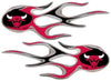 Chicago Bulls Pair of Decal Sticker Emblem, Air Puffed Raised, Micro Flame Design, Full Adhesive Backing, 2x5 Inch Each