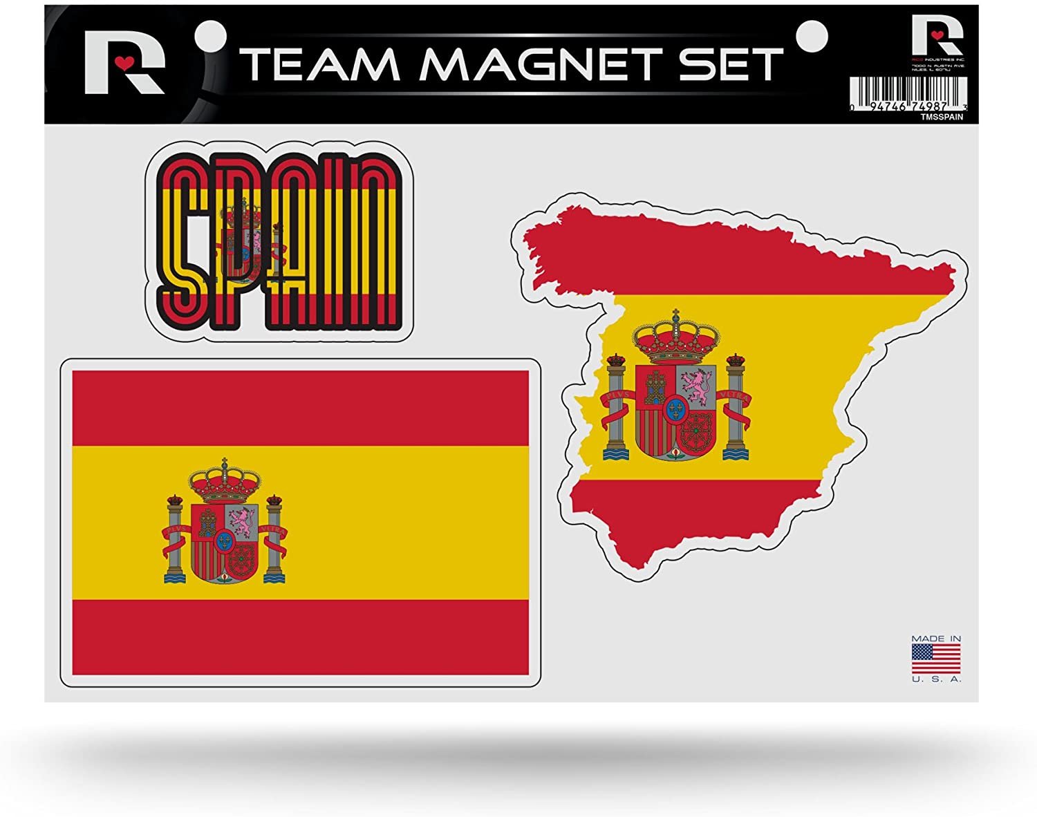 Spain National Soccer Die Cut Team Magnet Set