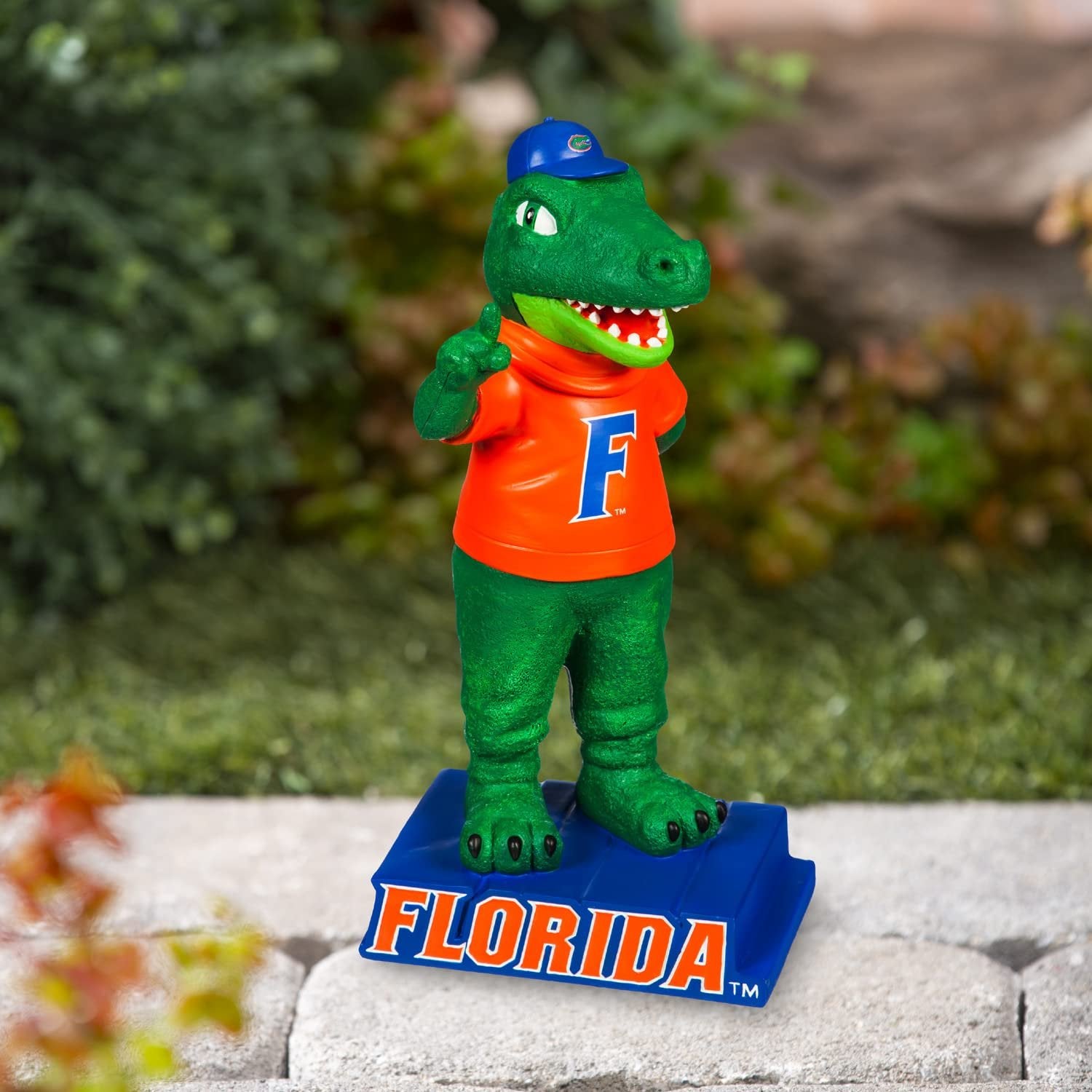 University of Florida Gators Team Mascot Garden Statue, Hand Painted Resin, 12 Inch, Indoor Outdoor Decorative Sports Mascot, Officially Licensed