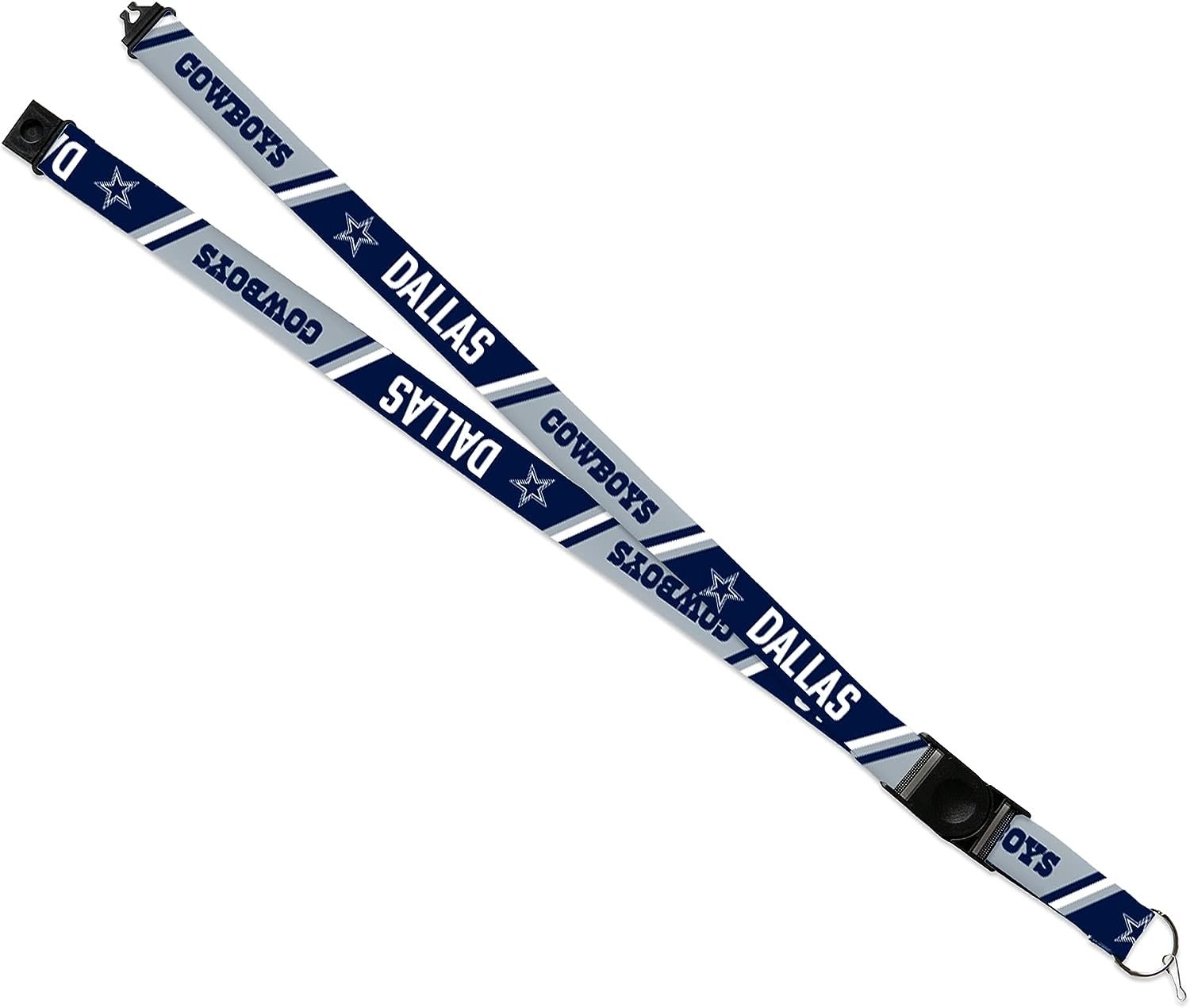 Dallas Cowboys Lanyard Keychain Double Sided Breakaway Safety Design Adult 18 Inch
