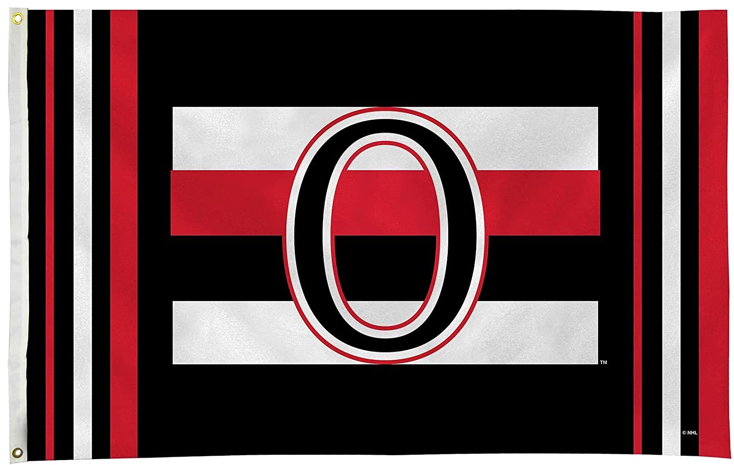 Ottawa Senators Premium 3x5 Feet Flag Banner, Retro Logo, Metal Grommets, Outdoor Indoor, Single Sided
