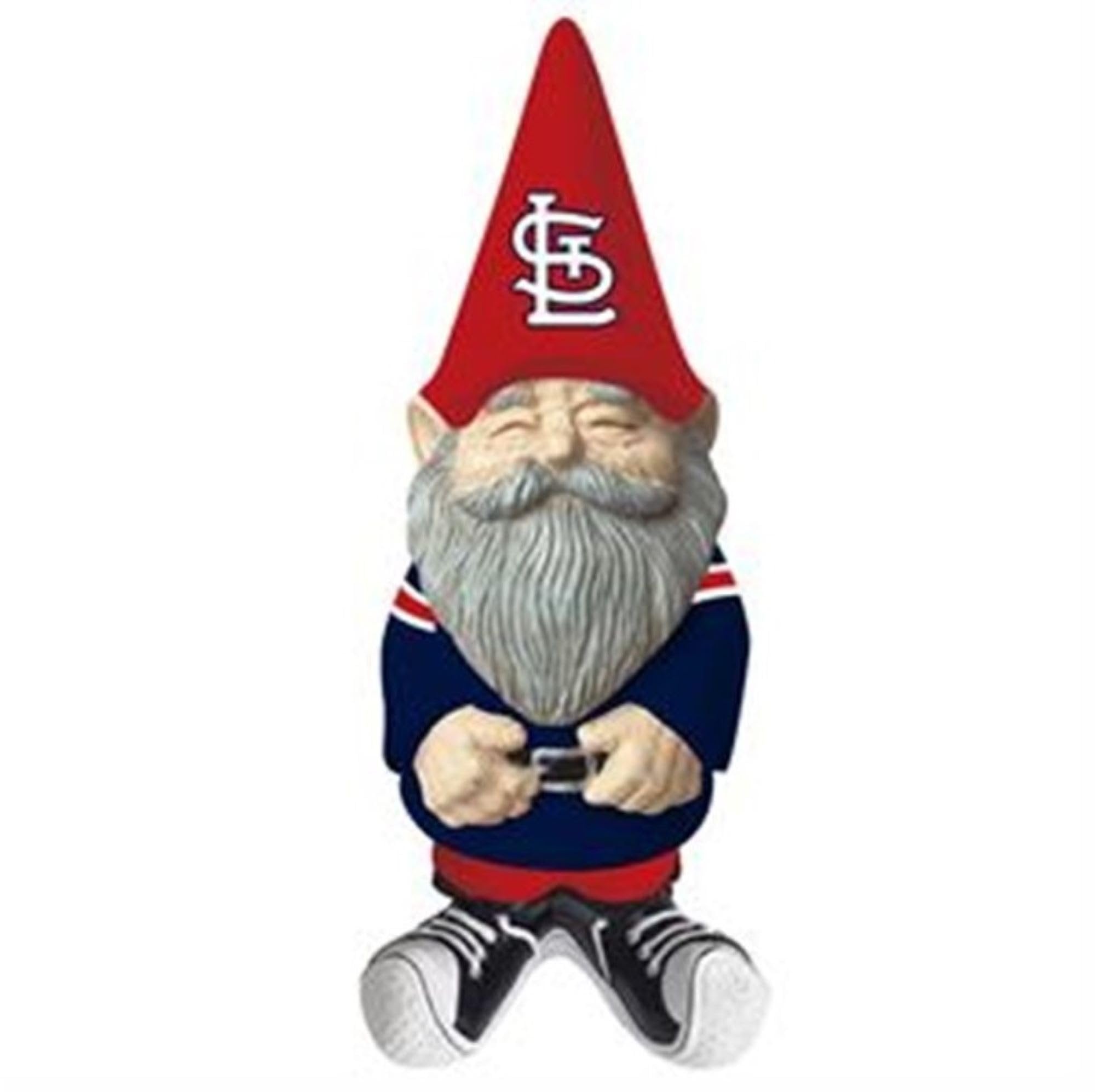 St Louis Cardinals Garden Gnome, 11 Inch Hand Painted Resin Statue, Indoor Outdoor Decor, Officially Licensed