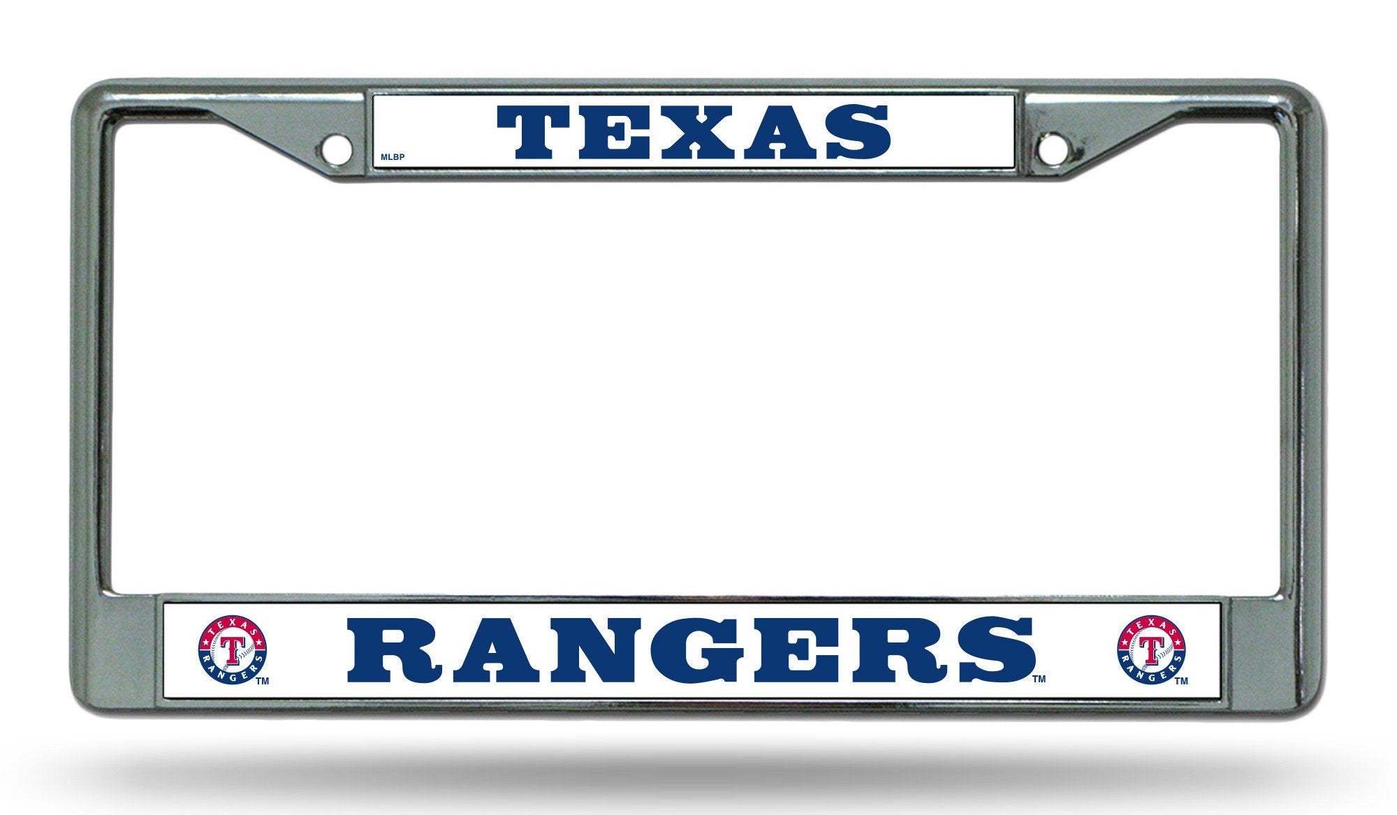 Texas Rangers Premium Metal License Plate Frame Tag Cover, Standard Design, 12x6 inch, Pre-Drilled Holes, Officially Licensed, Made in the USA