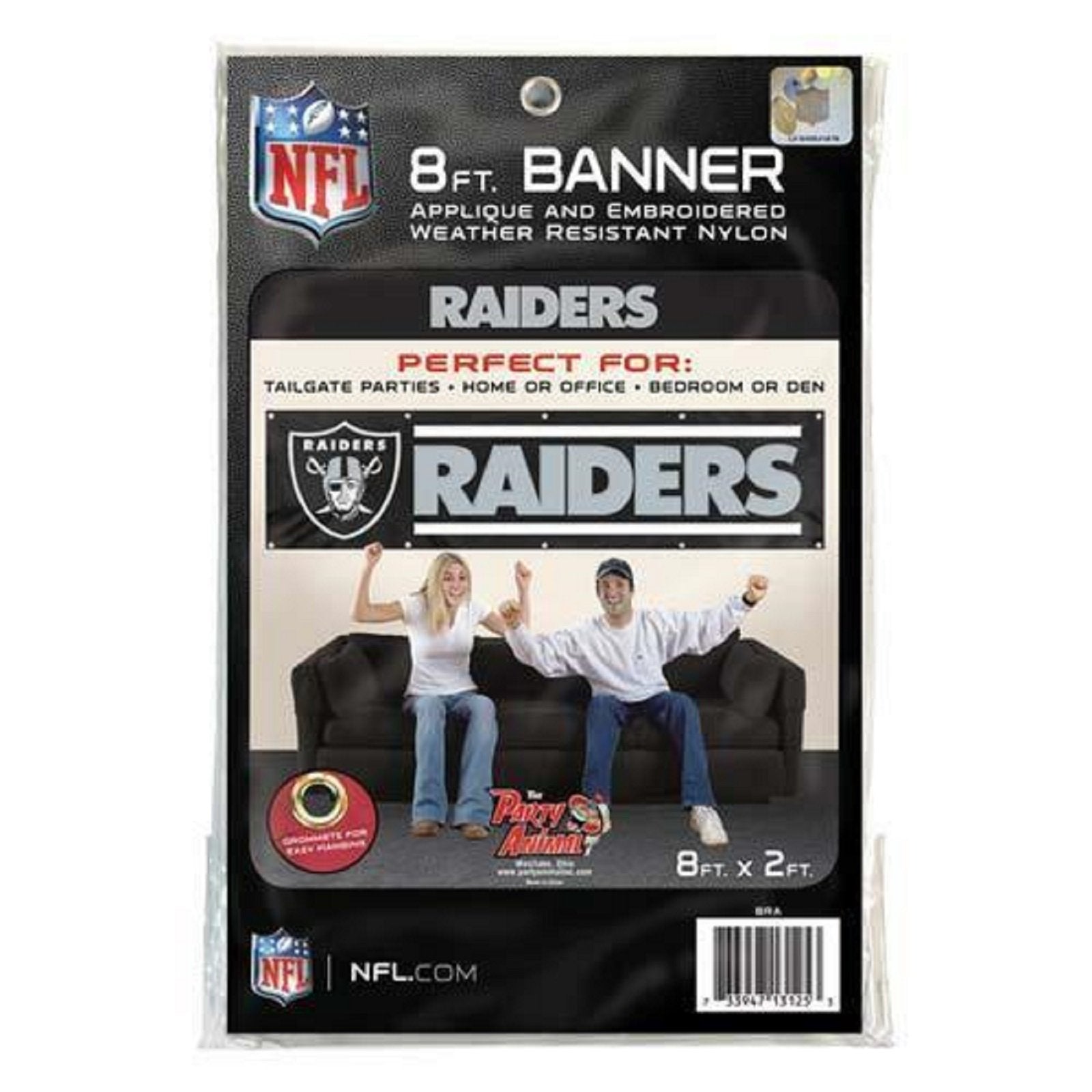 Las Vegas Raiders Huge 8x2 Feet Banner Flag Metal Grommets