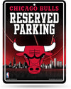 Chicago Bulls Premium Metal Wall Parking Sign, 8.5x11 Inch, Primary Design, Great for Man Cave, Bed Room, Office, Home Decor