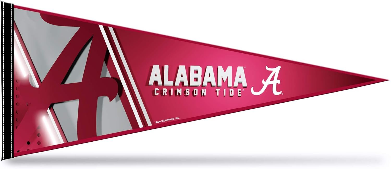 University of Alabama Crimson Tide Soft Felt Pennant 12x30 Inch Primary Logo