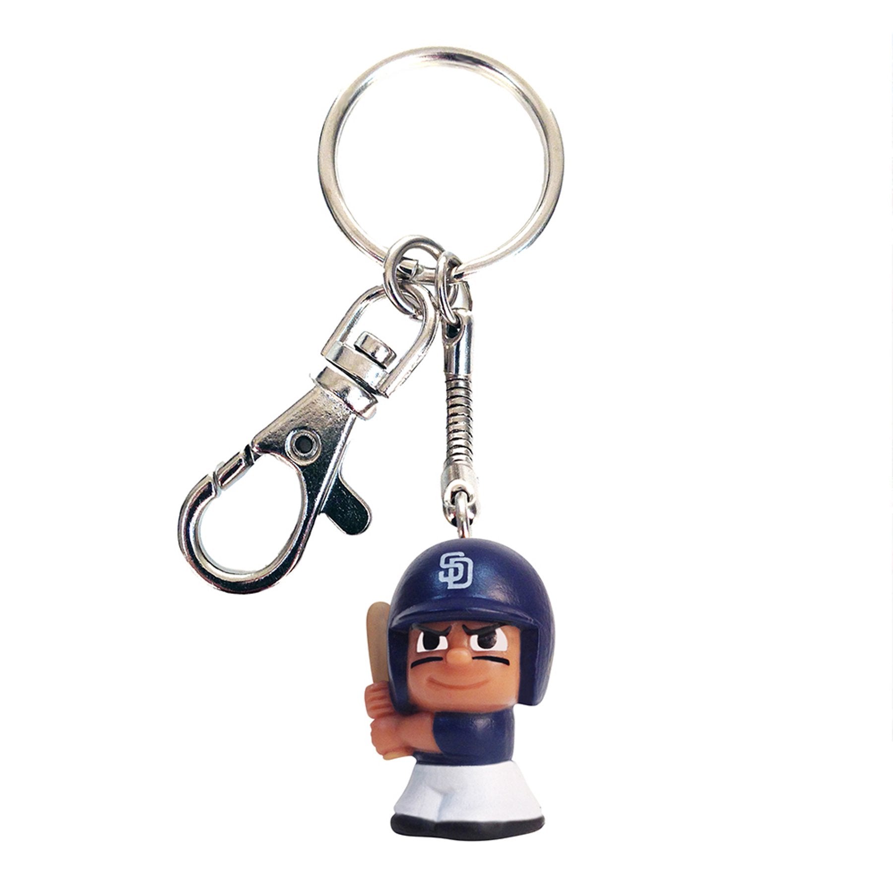 San Diego Padres Keychain Carabiner, 1 Inch Teeny Mate Player, Officially Licensed