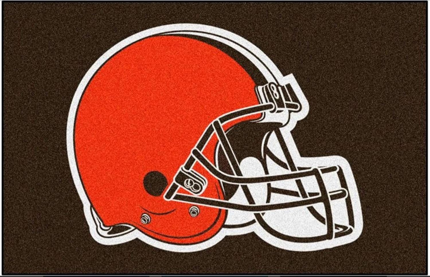Cleveland Browns Floor Mat Area Rug, 20x30 Inch, Nylon, Anti-Skid Backing, Officially Licensed