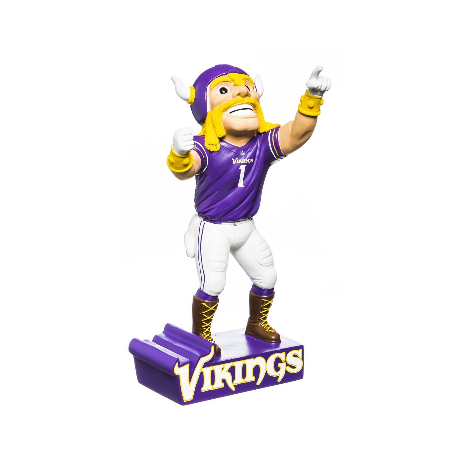 Minnesota Vikings Team Mascot Garden Statue, Hand Painted Resin, 12 Inch, Indoor Outdoor Decorative Sports Mascot, Officially Licensed