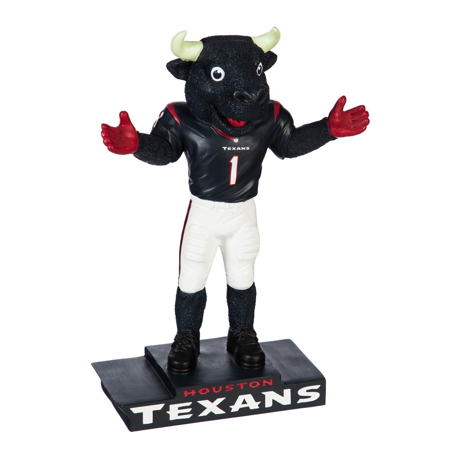 Houston Texans Team Mascot Garden Statue, Hand Painted Resin, 12 Inch, Indoor Outdoor Decorative Sports Mascot, Officially Licensed