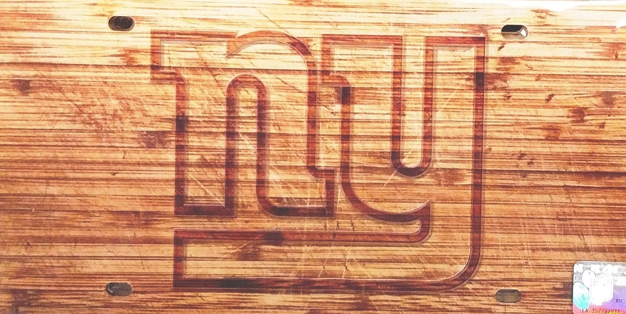 Stockdale New York Giants Wood Style License Plate