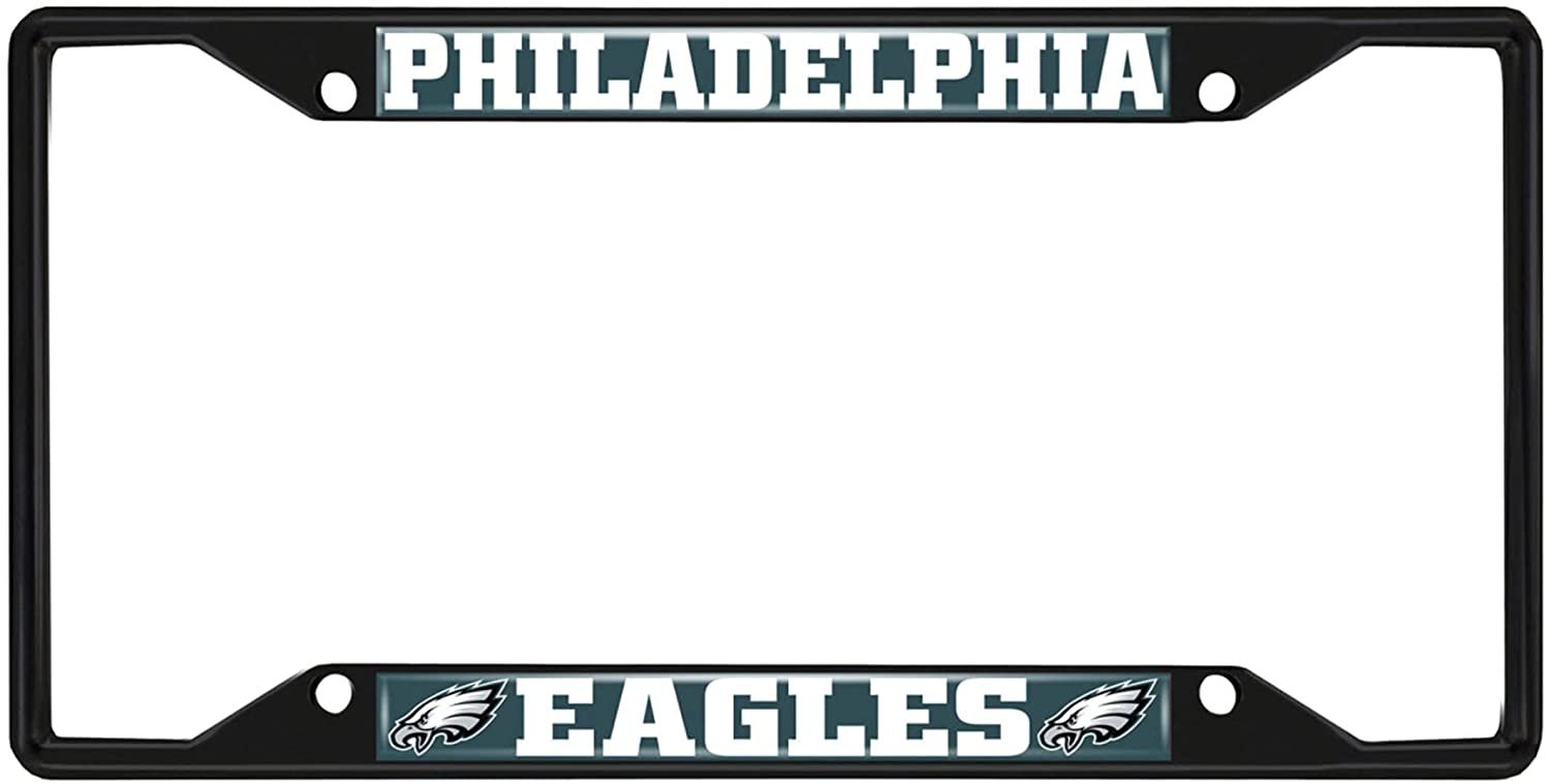 FANMATS 31370 Philadelphia Eagles Metal License Plate Frame Black Finish