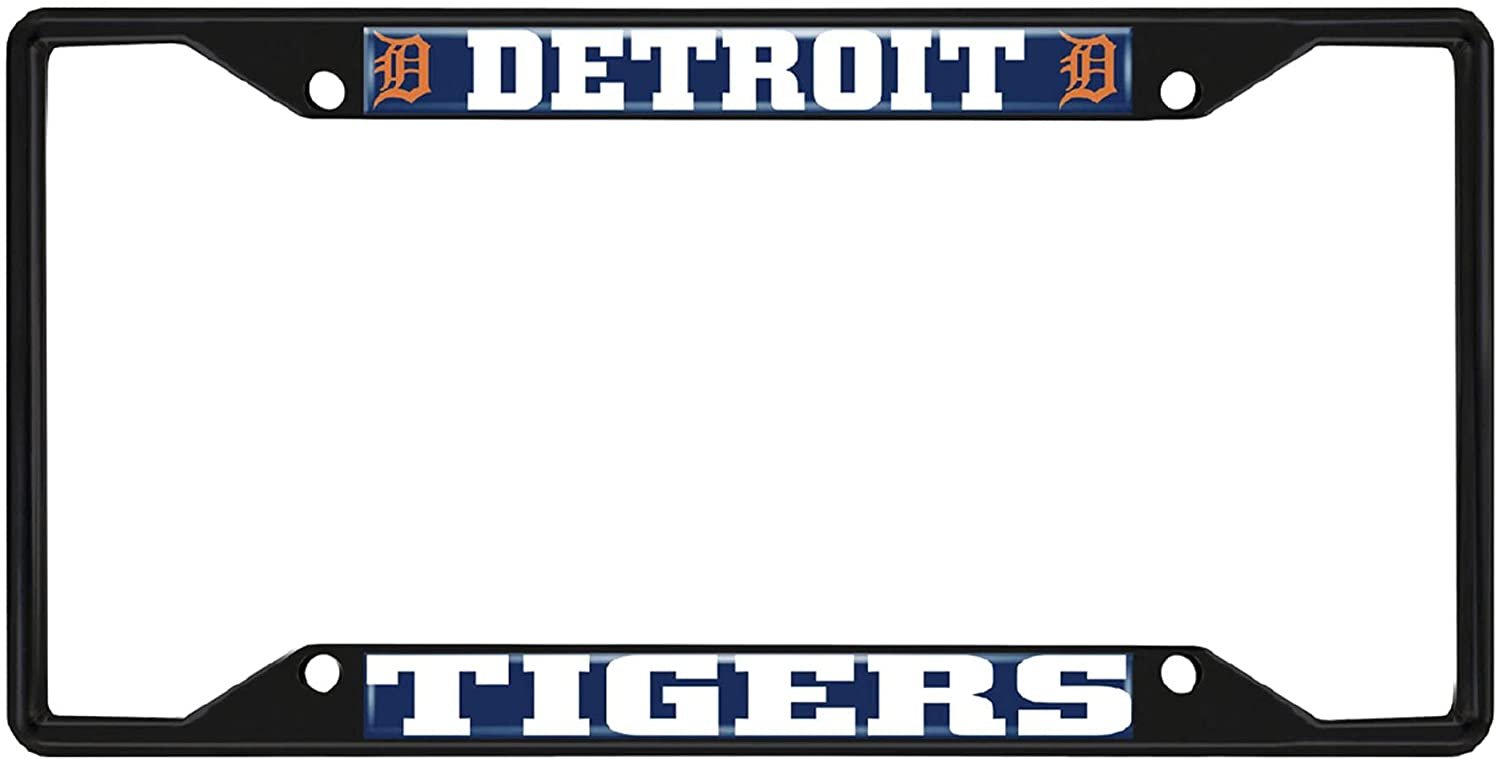 Fanmats MLB Detroit Tigers Black Metal License Plate Frame