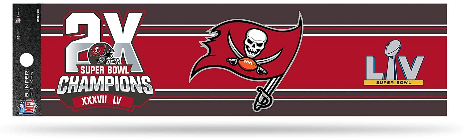 Tampa Bay Buccaneers 2 Time Super Bowl Champs Bumper Sticker