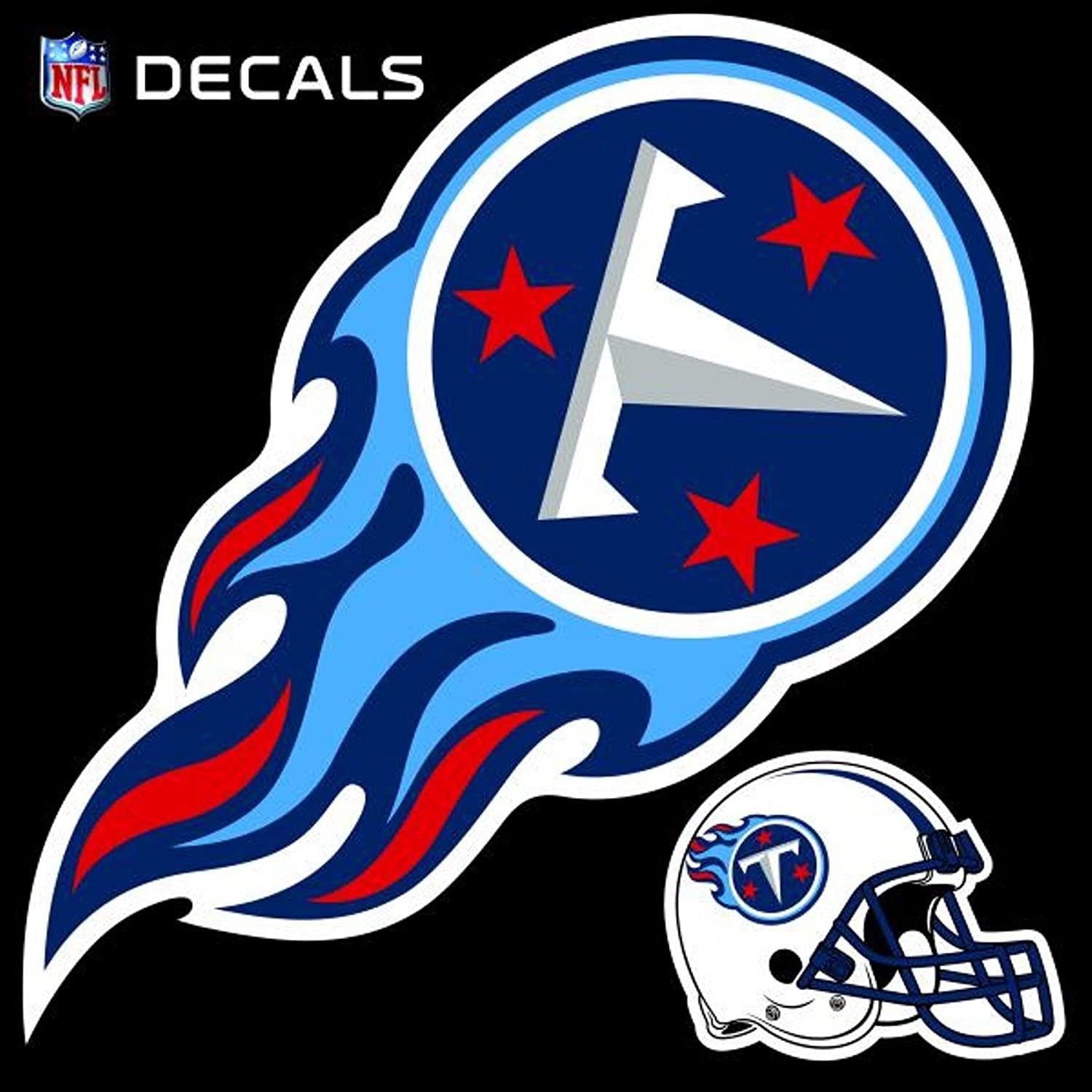 Tennessee Titans 8" LOGO Decal with BONUS DECAL Flat Vinyl Reusable Repositionable Auto Home Football