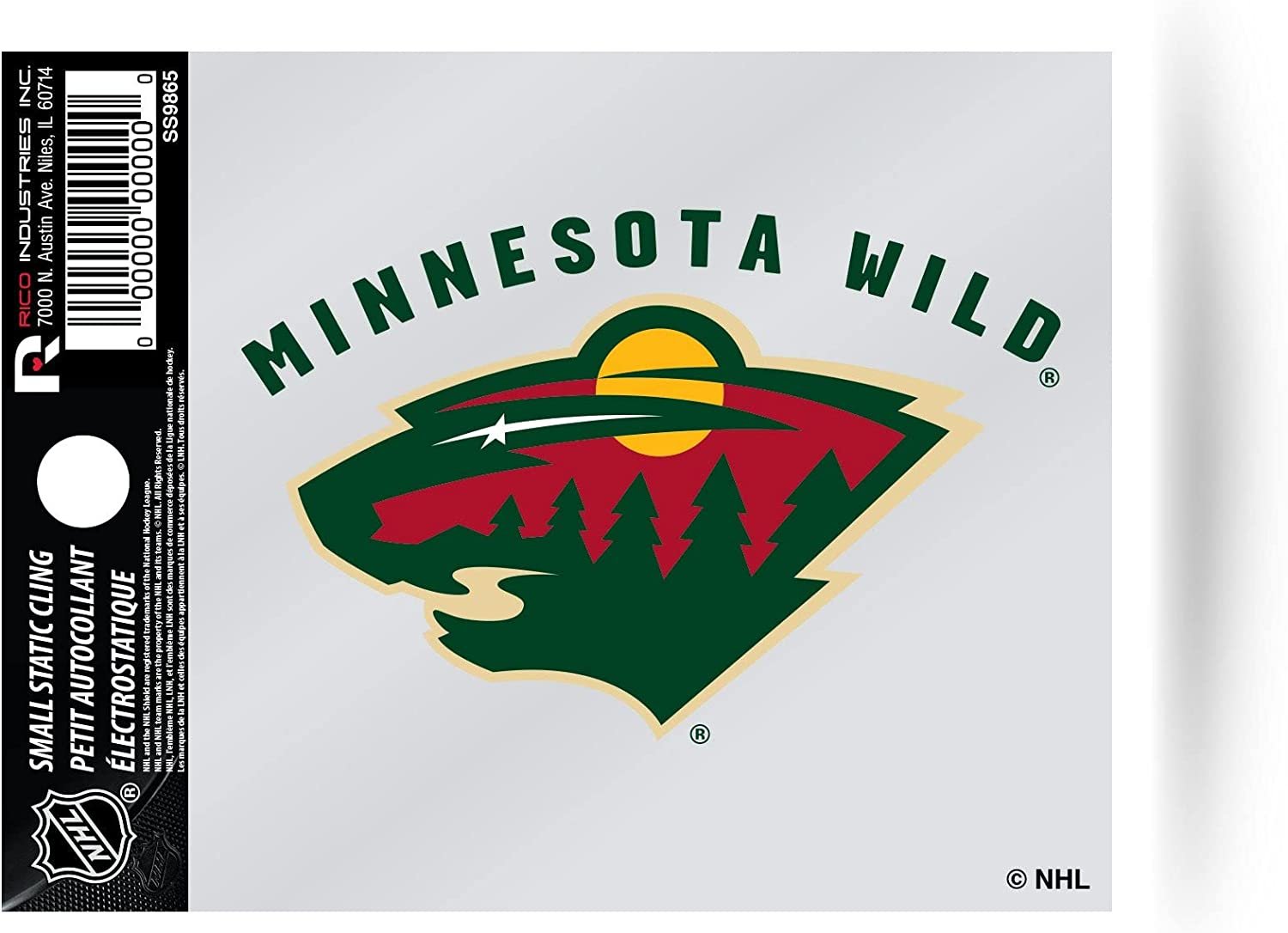 Rico NHL Minnesota Wild Secondary Design Small Static Decal