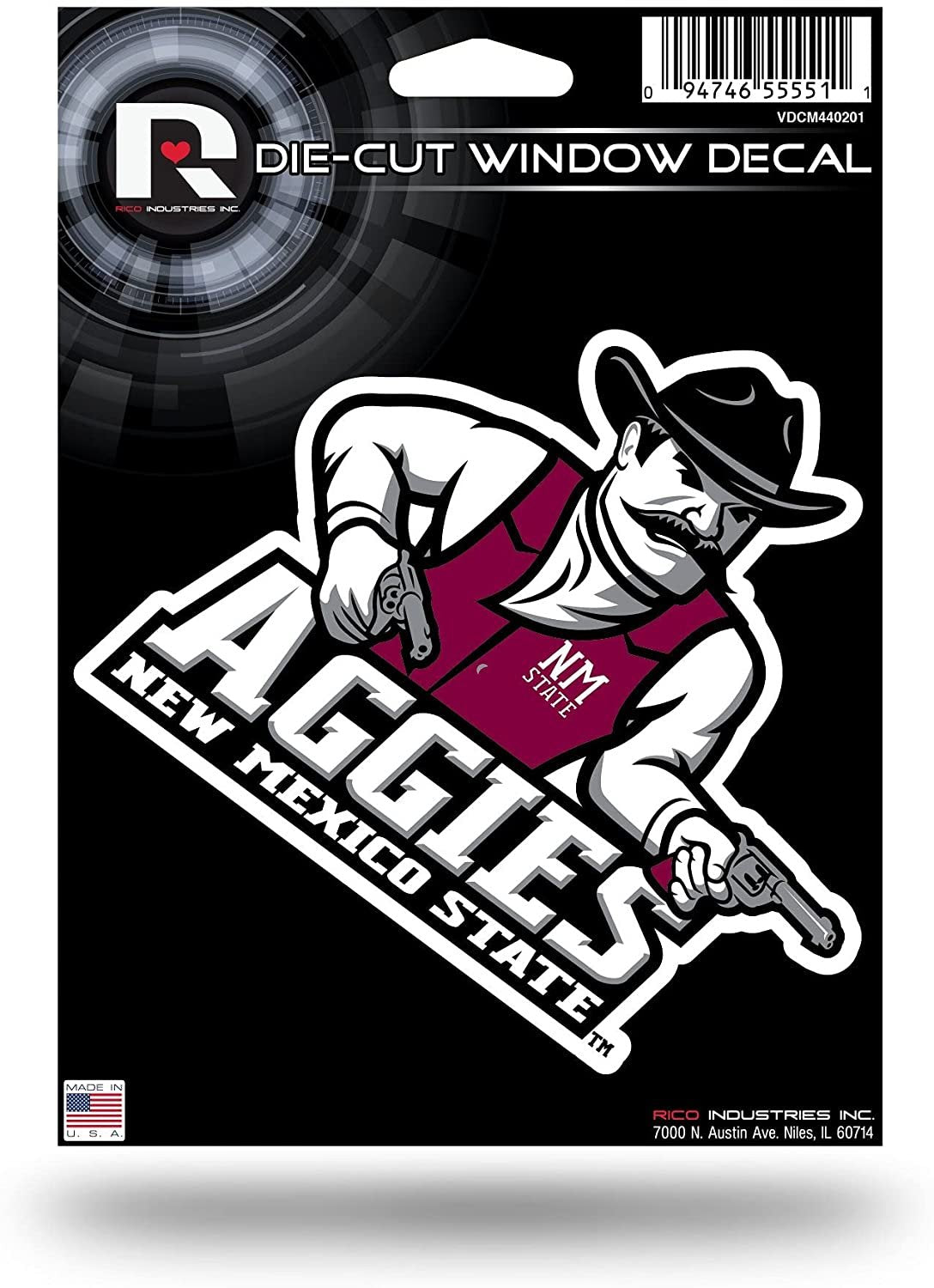 New Mexico State University Aggies 5 Inch Die Cut Flat Vinyl Decal Sticker Adhesive Backing