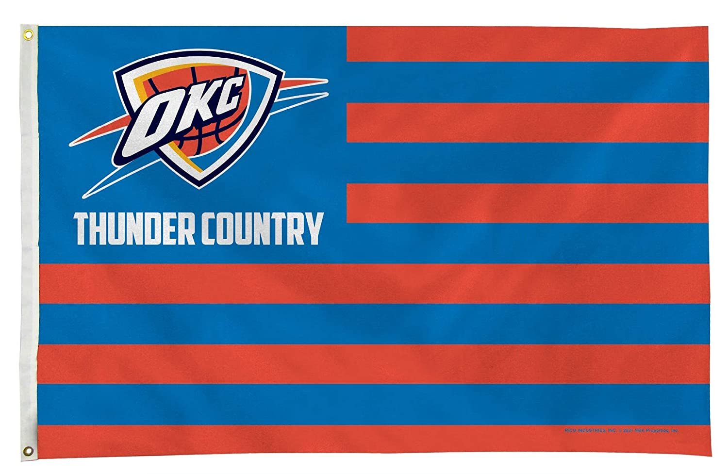 Oklahoma City Thunder Premium 3x5 Feet Flag Banner, Country Design, Metal Grommets, Outdoor Use, Single Sided