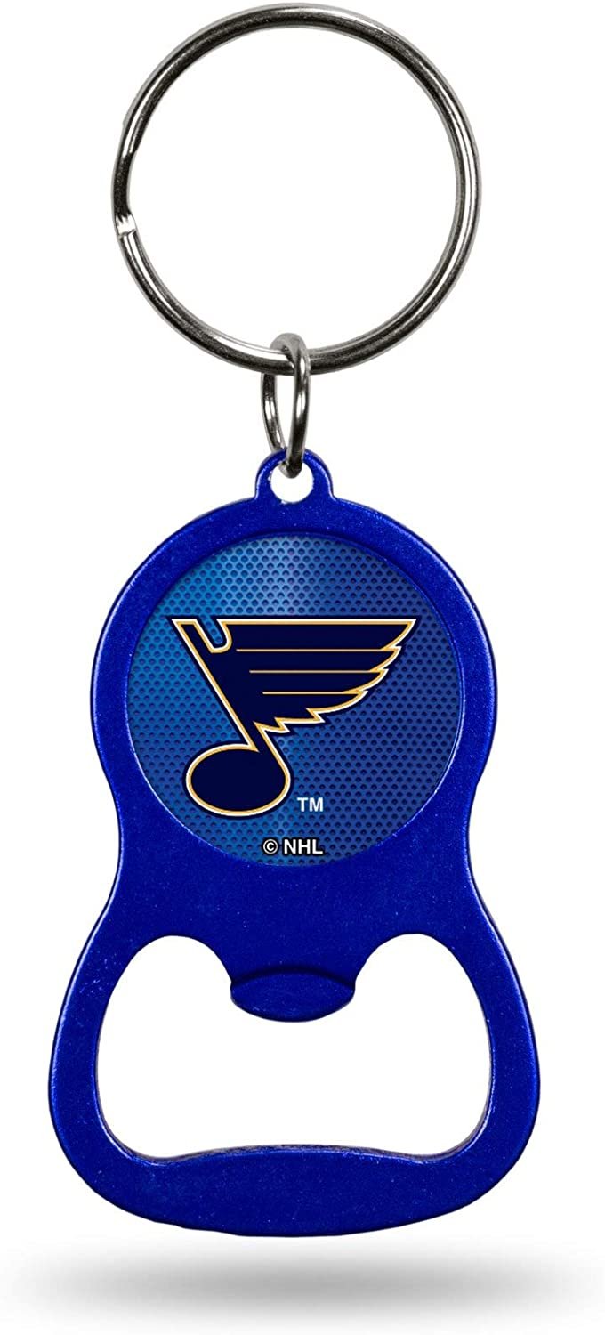 St Louis Blues Bottle Opener Keychain Team Color Premium Metal Key Chain Decal Emblem Hockey