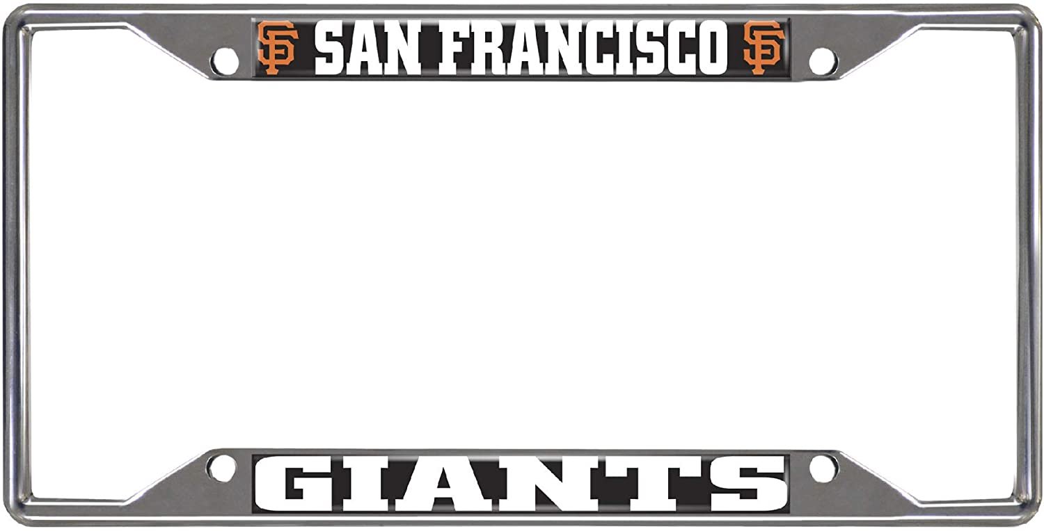 San Francisco Giants Metal License Plate Frame Tag Cover Chrome 6x12 Inch