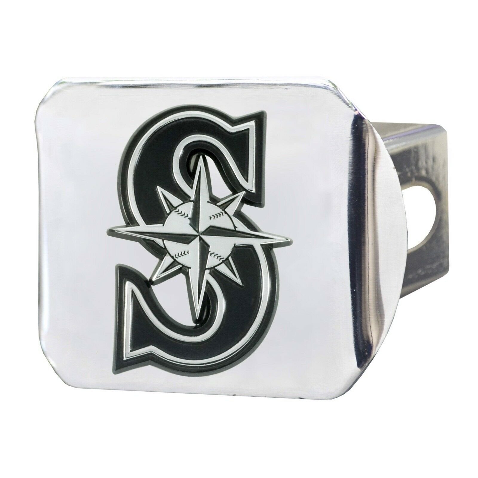 Seattle Mariners Hitch Cover Solid Metal with Raised Chrome Metal Emblem 2" Square Type III