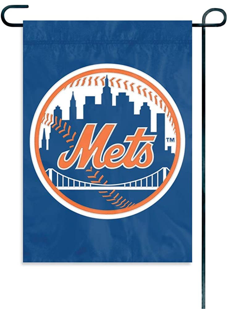 New York Mets Premium Garden Flag Banner Applique Embroidered 12.5x18 Inch