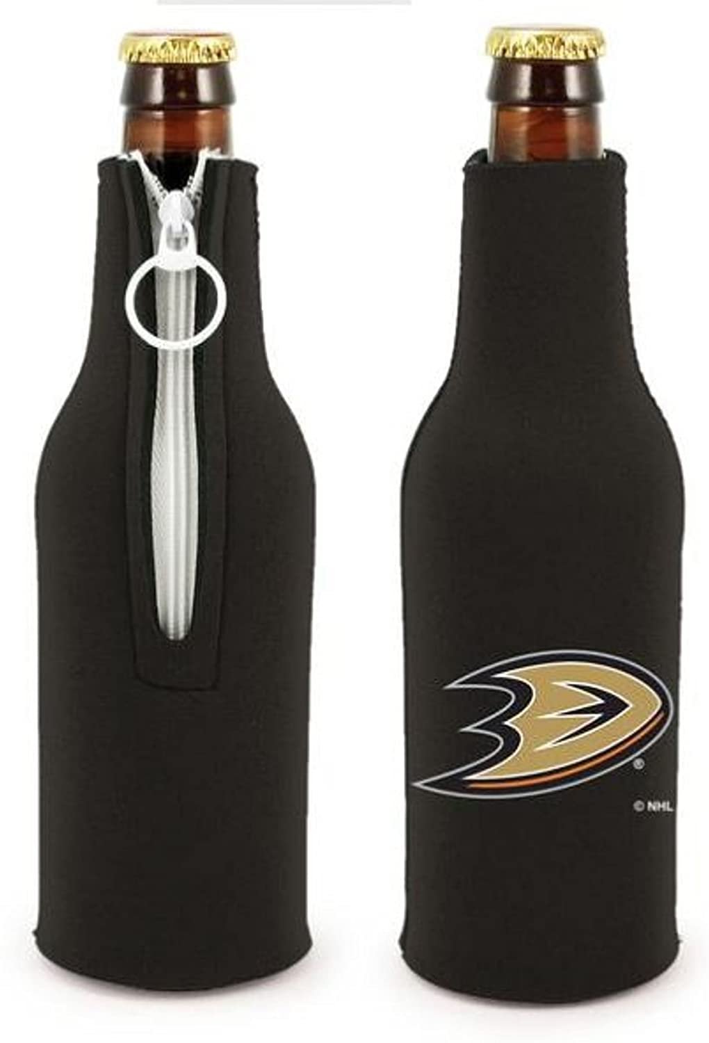 Anaheim Ducks 2-Pack Zipper Bottle Neoprene Beverage Insulator Holder Hockey
