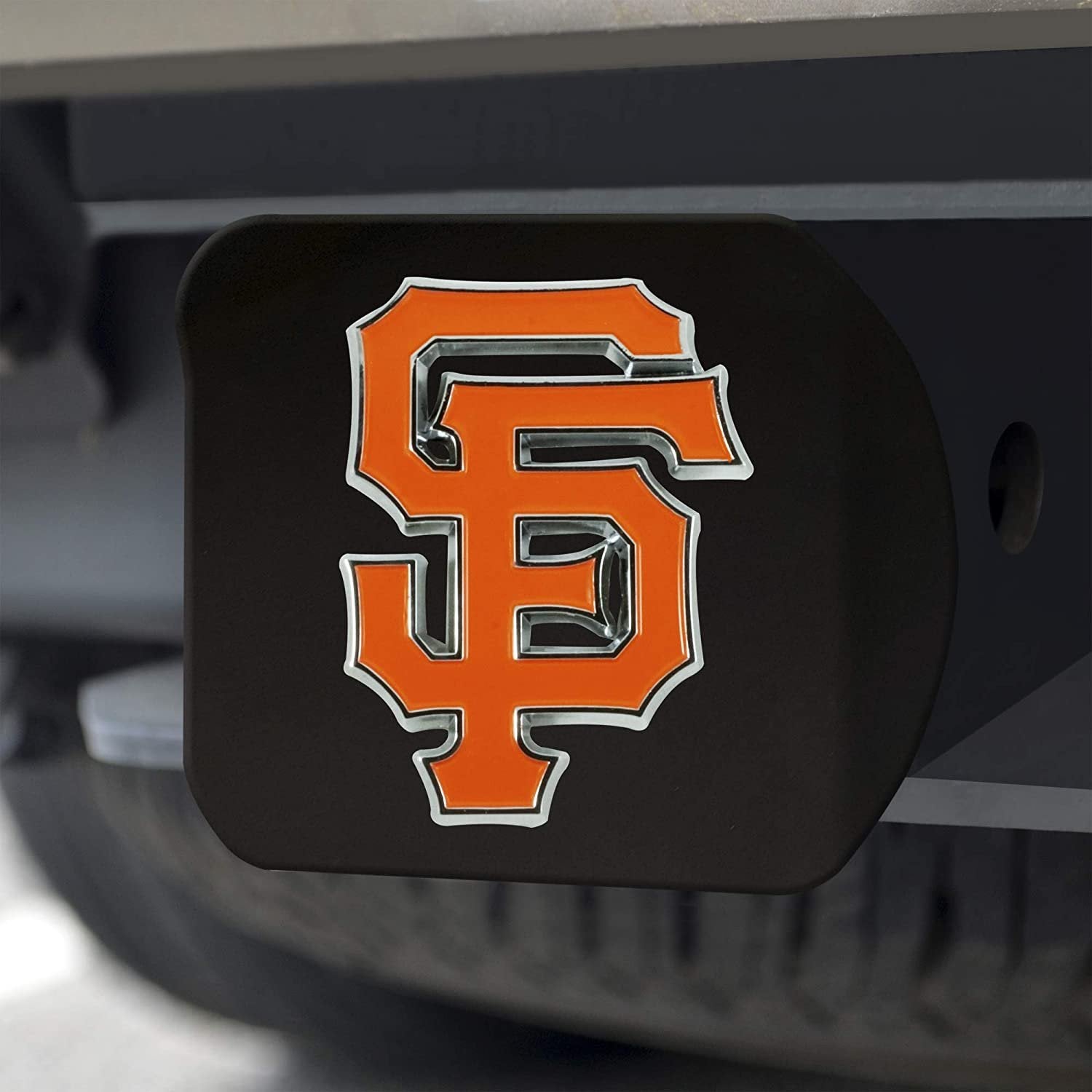 San Francisco Giants Hitch Cover Black Solid Metal with Raised Color Metal Emblem 2" Square Type III