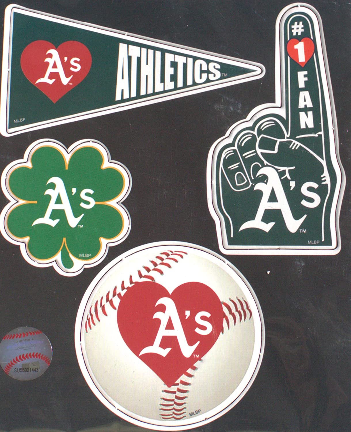 Oakland Athletics A's 4 Piece Team Magnet Set