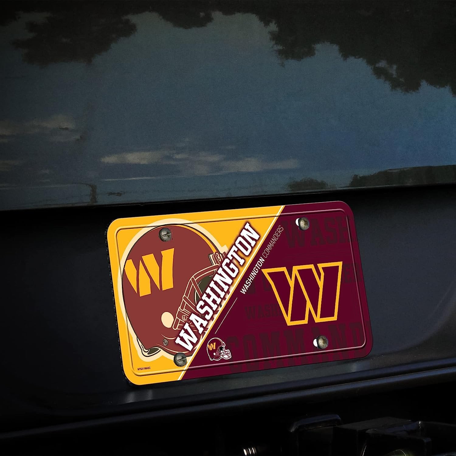 Washington Commanders Metal Tag Auto License Plate Split Design 6x12 Inch