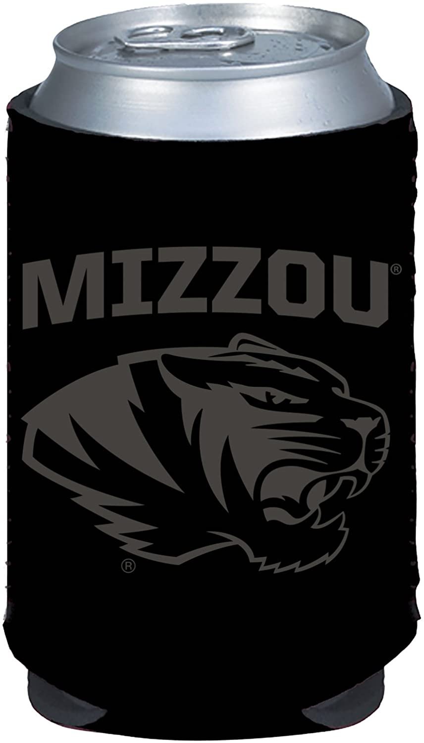 Missouri Tigers 2-Pack Black Tonal CAN Beverage Insulator Neoprene Holder Cooler Decal University of