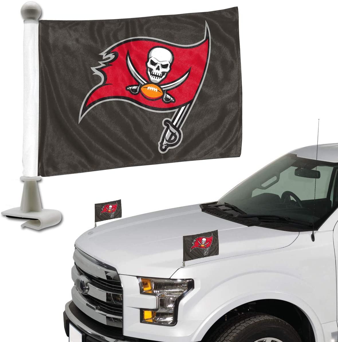 FANMATS ProMark NFL Tampa Bay Buccaneers Flag Set 2-Piece Ambassador Style, Team Color, One Size