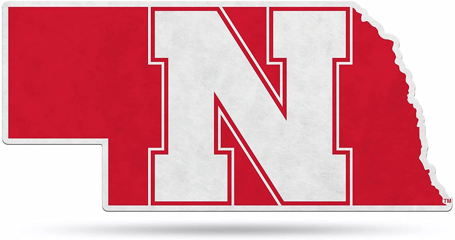 University of Nebraska Cornhuskers Soft Felt Pennant, Logo Design, Shape Cut, 18 Inch, Easy To Hang