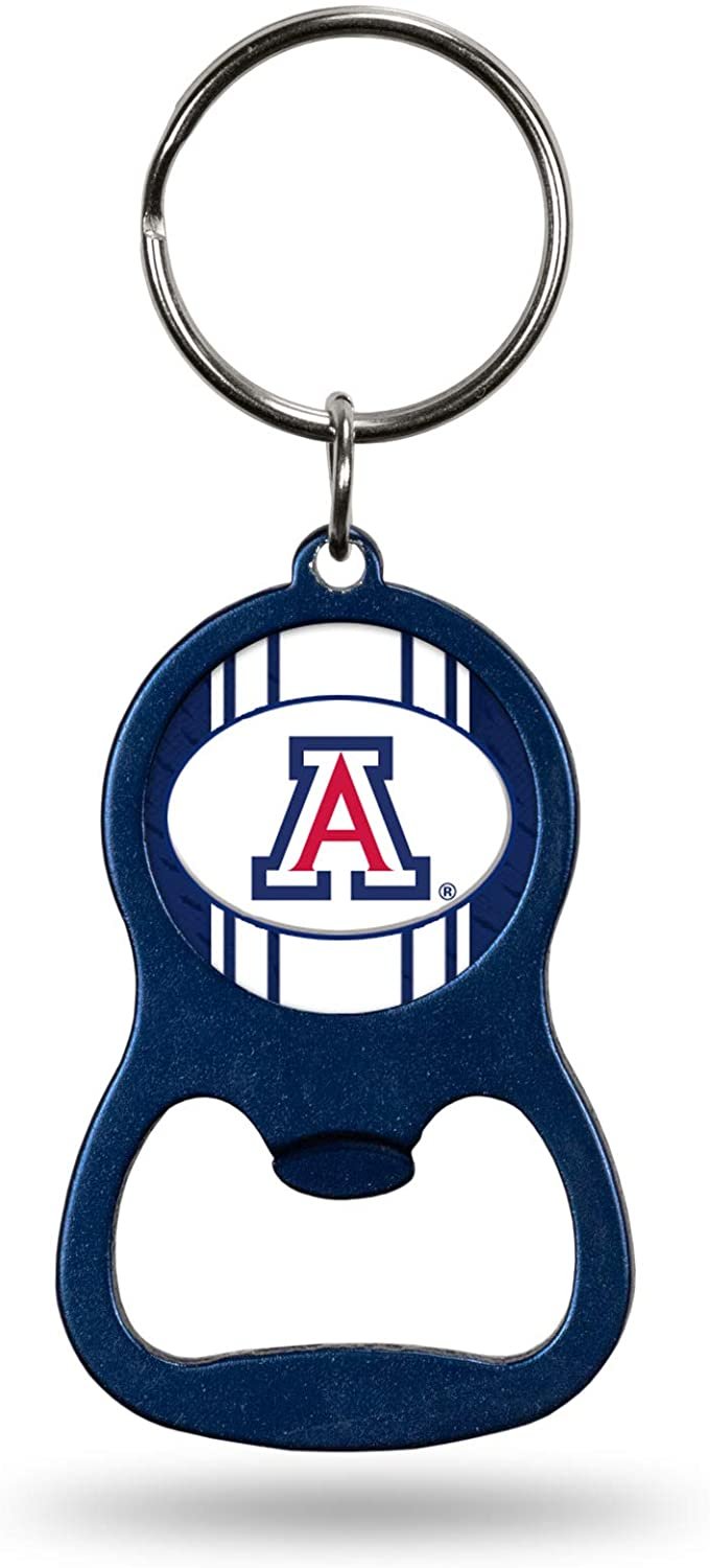University of Arizona Wildcats Premium Solid Metal Bottle Opener Keychain, Key Ring, Team Color