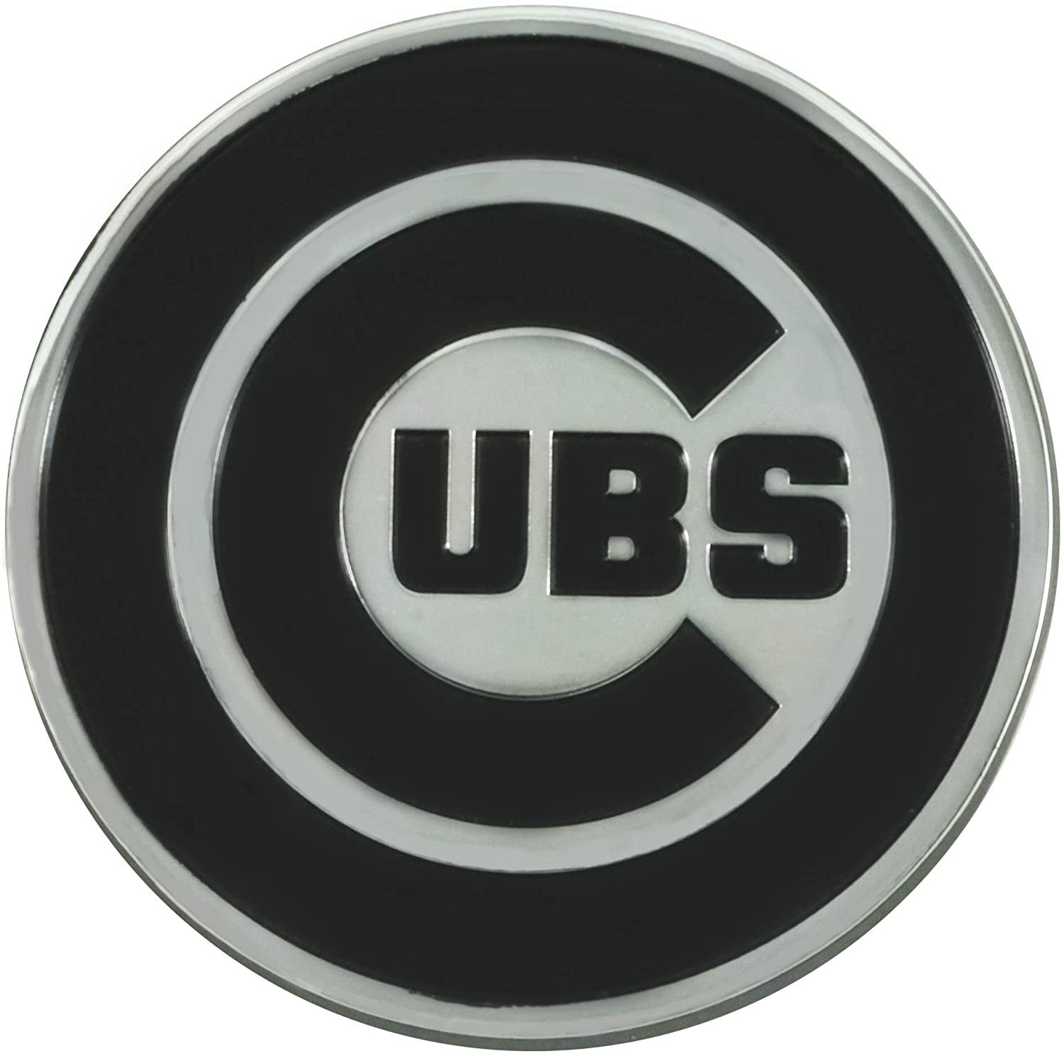 Chicago Cubs Solid Metal Raised Auto Emblem Decal Adhesive Backing