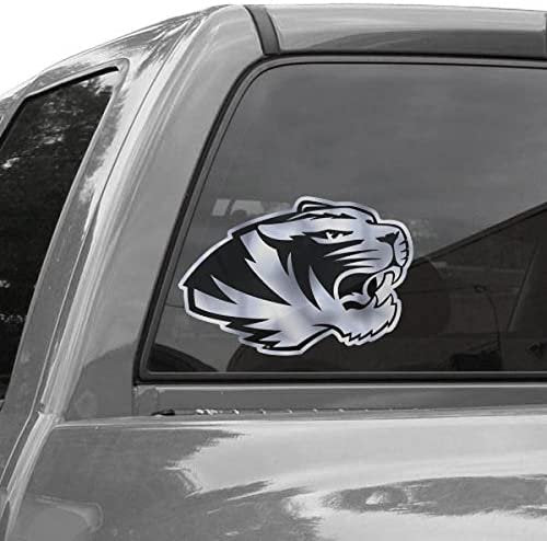 University of Missouri Tigers Decal Sticker Die Cut 12 Inch All Surface Full Adhesive Backing, Chrome Design