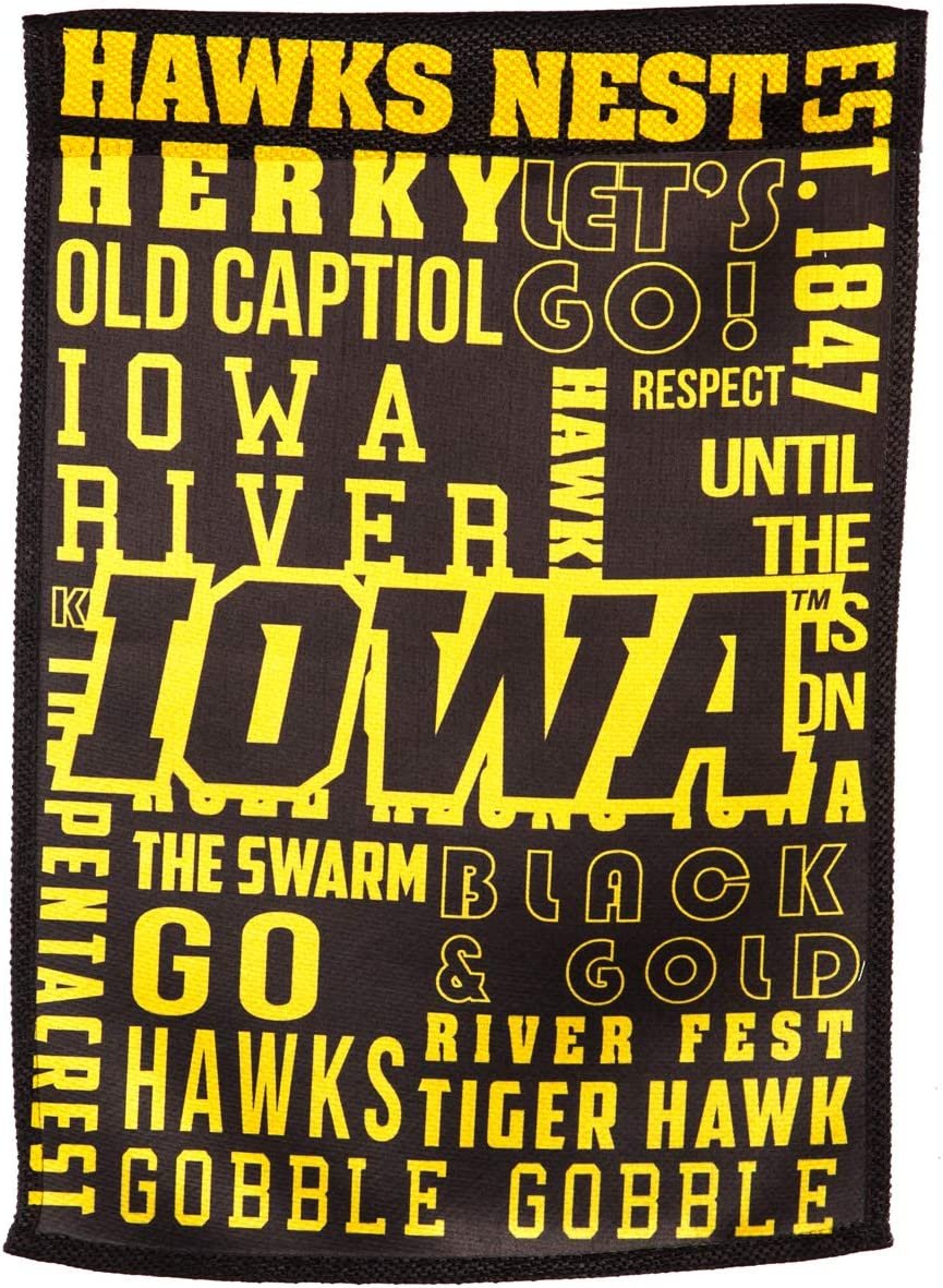 University of Iowa Hawkeyes Premium Double Sided Banner Flag 28x44 Inch Fan Rules Design Indoor Outdoor
