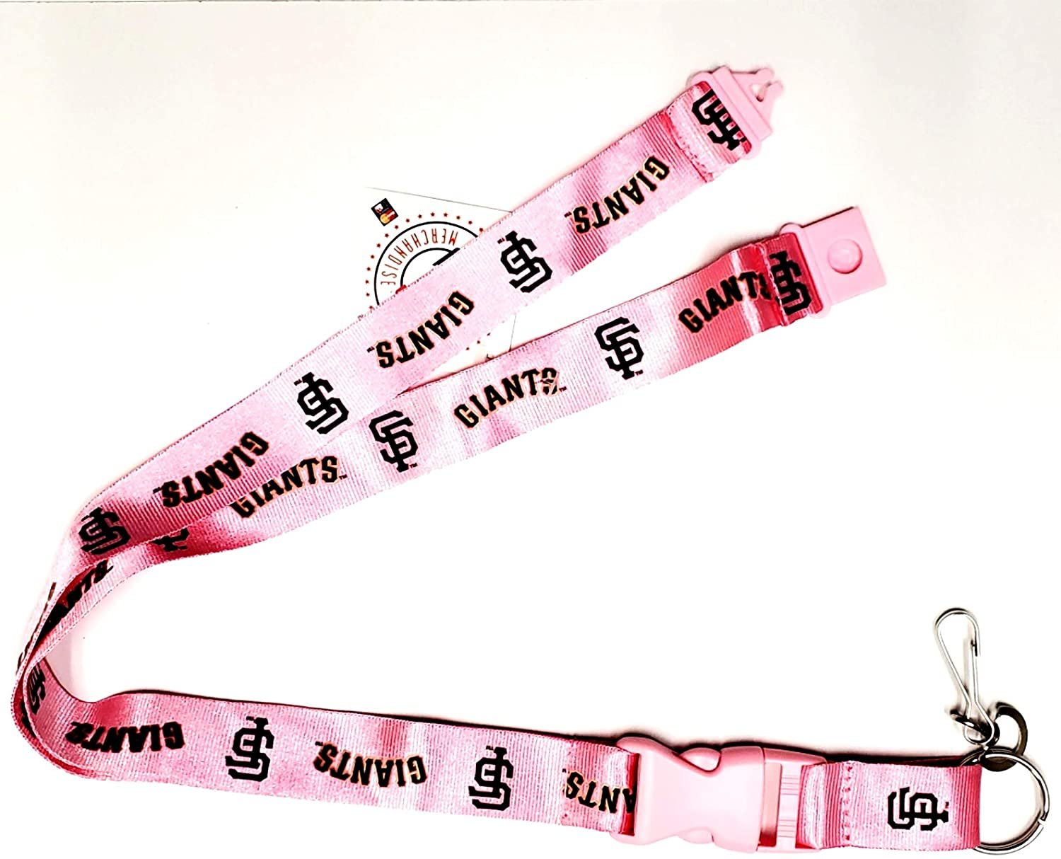 San Francisco Giants Pink Premium Lanyard Keychain Double Sided Breakaway Safety Design Adult 18 Inch