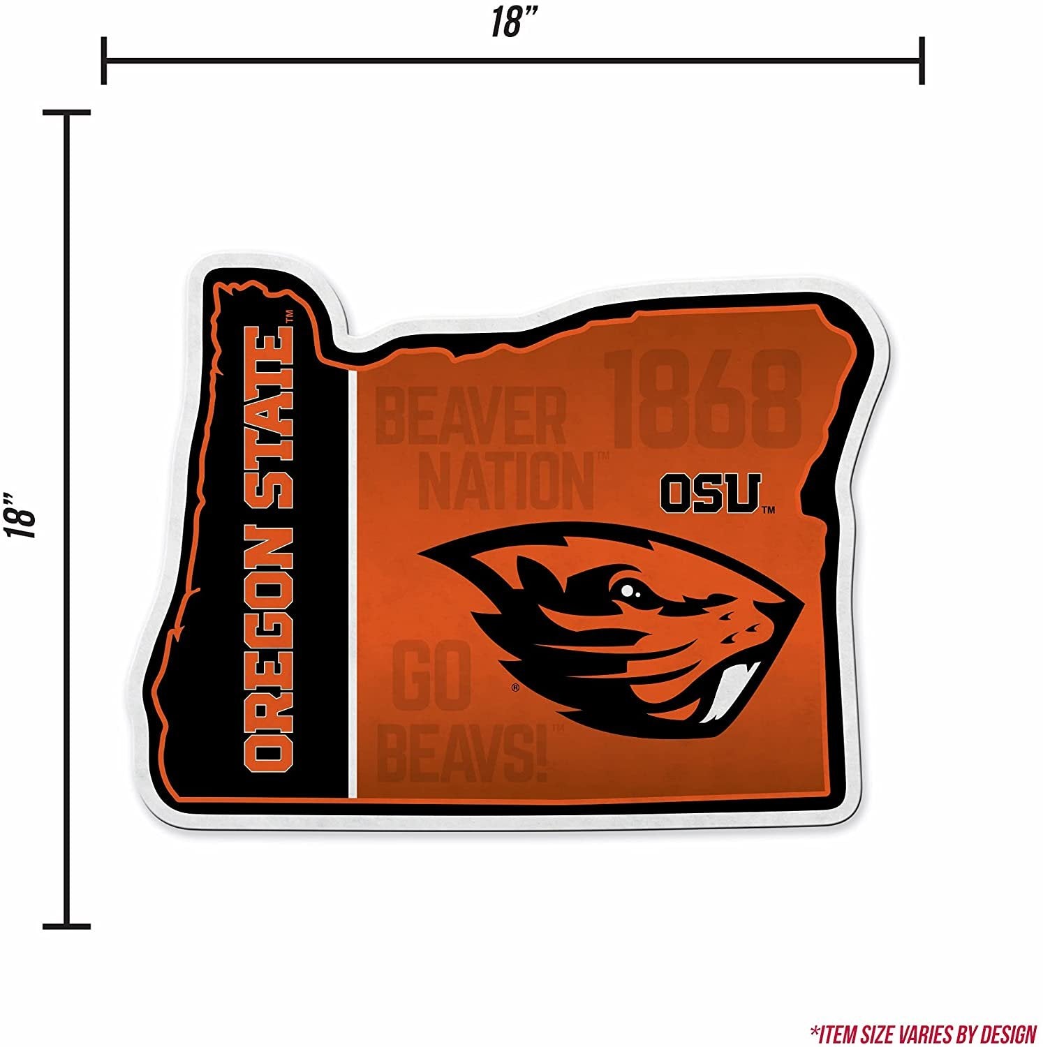 Oregon State Beavers Pennant State Shape 18 Inch Soft Felt University of