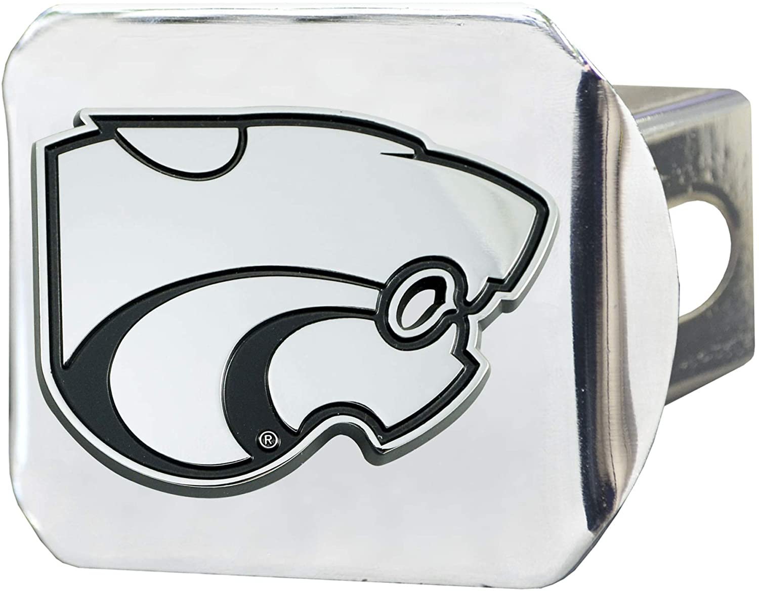 Kansas State Wildcats Hitch Cover Solid Metal with Raised Chrome Metal Emblem 2" Square Type III University