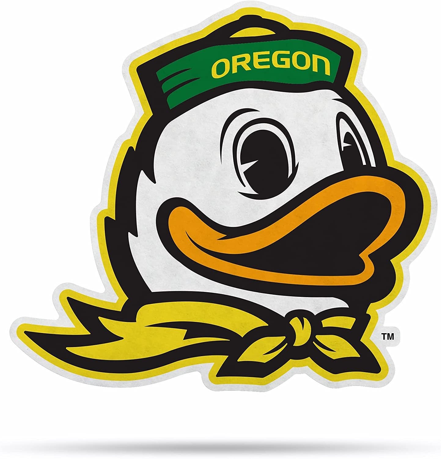 University of Oregon Ducks Soft Felt Pennant, Mascot Design, Shape Cut, 18 Inch, Easy To Hang