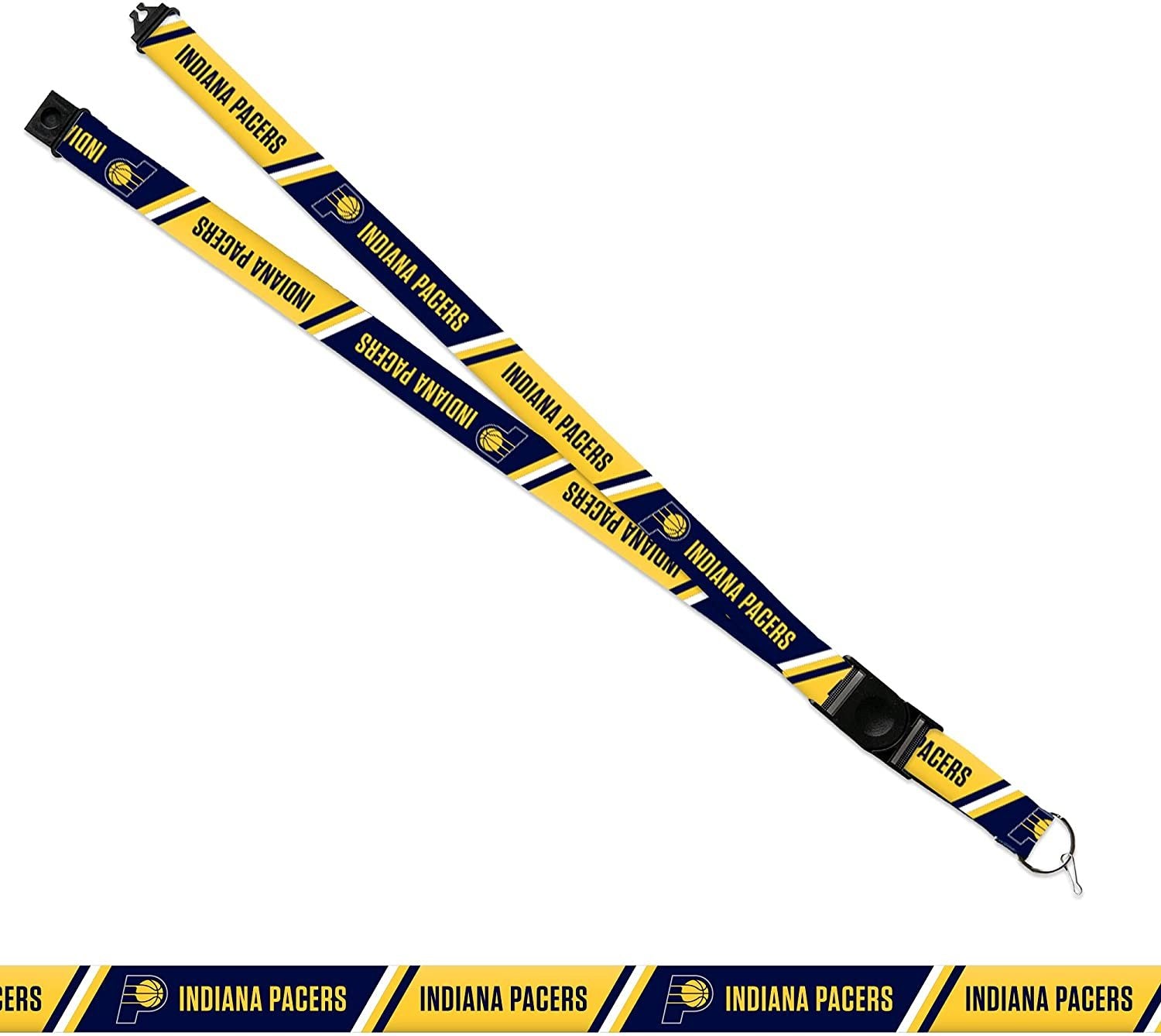 Indiana Pacers Premium Lanyard Keychain 18 Inch Button Clip Safety Breakaway
