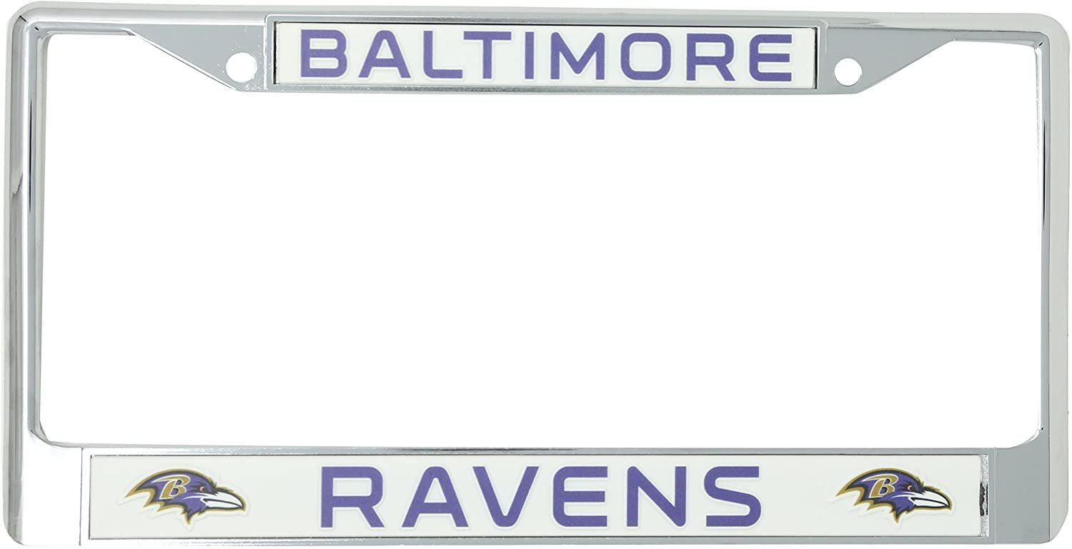 Baltimore Ravens Premium Metal License Plate Frame Chrome Tag Cover, 12x6 Inch