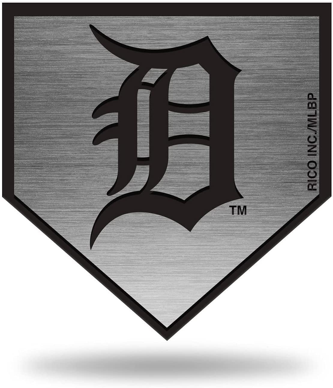 Detroit Tigers Auto Emblem Decal Premium Solid Metal Antique Nickel Design Raised Baseball