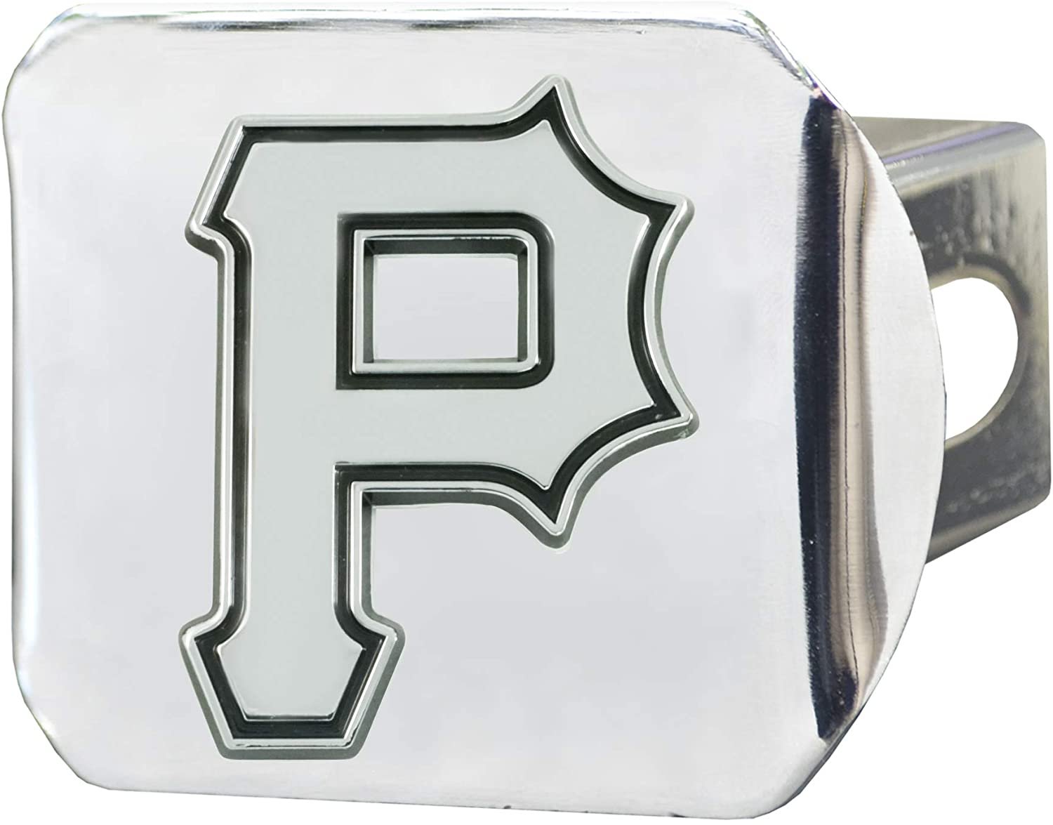 Pittsburgh Pirates Hitch Cover Solid Metal with Raised Chrome Metal Emblem 2" Square Type III