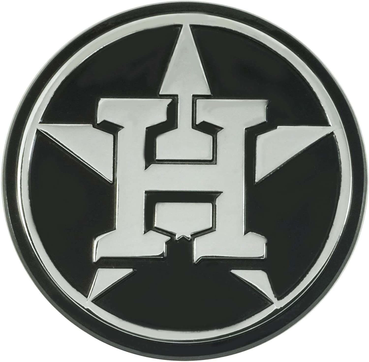 Houston Astros Solid Metal Raised Auto Emblem Decal Adhesive Backing